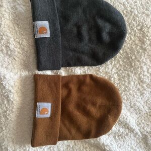 Carhartt Charcoal and Chestnut Beanie Duo
